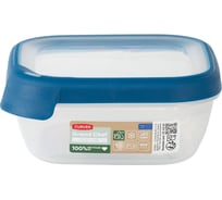 Контейнер для свч CURVER grand chef eco line прозрачный/синий, 0.75 л, квадратный 00013-831-00