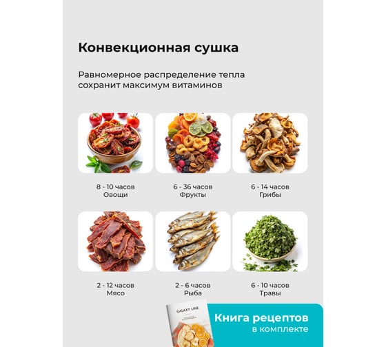 Электросушилка для овощей и фруктов Galaxy LINE GL 2630 красный 7020926303