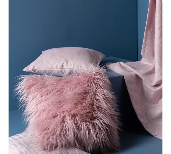 Декоративная подушка Wess 40x40 см new pink эко мех D02-24