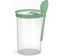 Банка для сыпучих продуктов с ложкой ПОЛИМЕРБЫТ Гармония 0.7 л 433062600