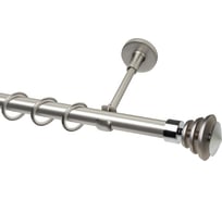 Карниз Эскар 1 ряд, металл, 19 мм, матовый хром, волчок, 350 см 9730015350