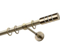 Карниз Эскар 1 ряд, металл, 25 мм, латунь, 350 см, цилиндр со стразами 9410025350