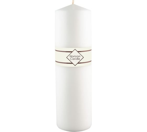 Свеча-столбик MIR LIGHT высота 100 мм диаметр 60 мм белая horizon candles 1/50 СС-800066 1