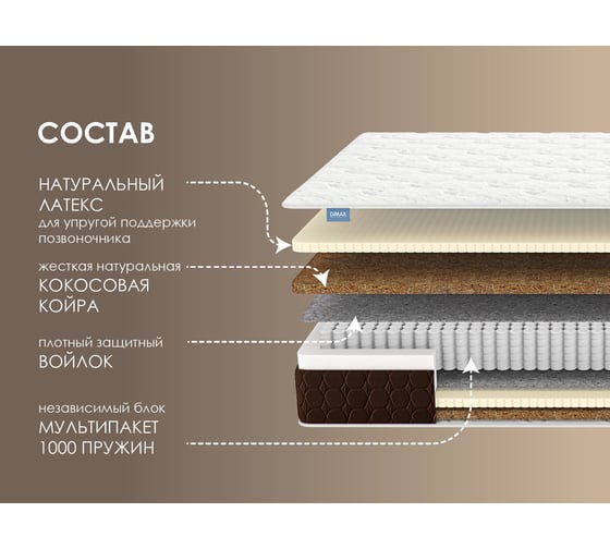 Матрас Димакс Мега Ультимэйт 80x190 10049_80_190