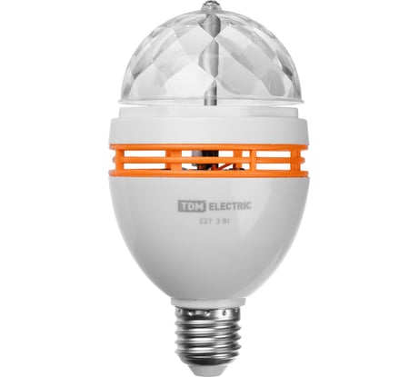 Диско-лампа TDM дл-01 с цоколем е27, 3 вт, rgb, 220 в, белый SQ0361-0500