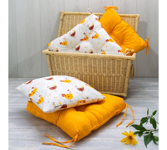 Подушка декоративная Guten Morgen Курочки, наб. 40x40 см ПД-Кур-40-40