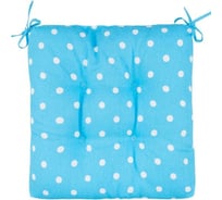 Подушка на стул Guten Morgen высокая, Горох голубой 40x40 см СТР-ГГ-40-40