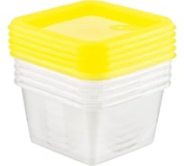 Набор емкостей Funcook для продуктов квадратных Фьюжн 0,33 л - 5 шт FC1111