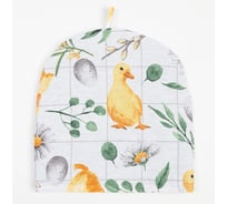 Грелка на чайник Доляна Duckling 28x28 см, 100% хлопок, рогожка 164 г/м2 9215904