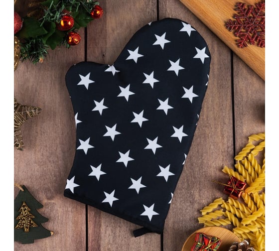 Варежка-прихватка Доляна Stars 20x27 см, 100% п/э 5148661