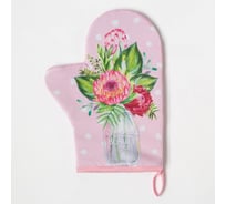 Варежка-прихватка Доляна Summer Beauty 20x28 см, 35% х/л, 65% п/э, ватин 250 г/м2 4665414