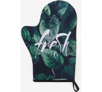 Варежка-прихватка Доляна Грин фрэш 24x32 см, габардин, 35% х/л, 65% п/э, ватин 250 г/м2 5450360