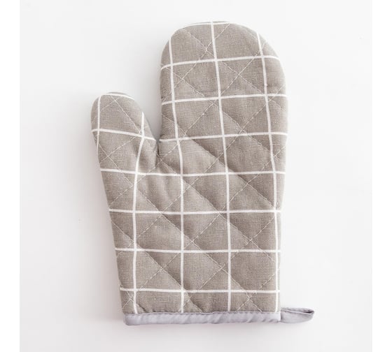 Варежка Доляна Клетка серый 26х16 см, 100% п/э 5395331 1