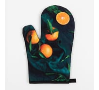 Варежка-прихватка Доляна Апельсины 26х16 см, 100% п/э 6491110
