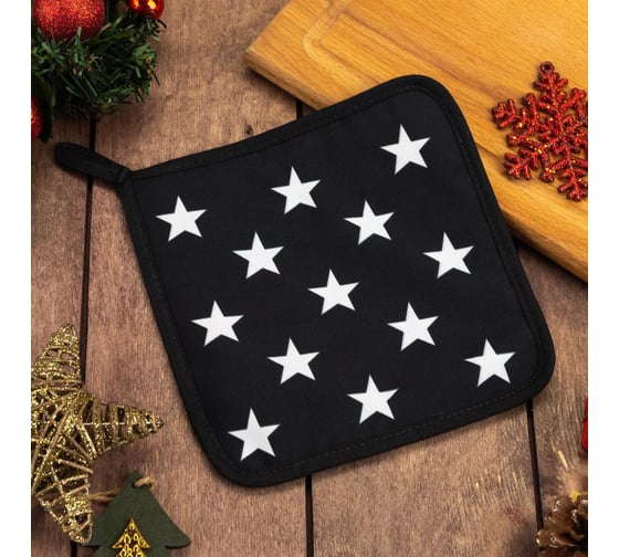 Прихватка Доляна Stars 17x17 см, 100% п/э, ватин 5148683