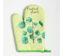 Варежка Доляна Tropical зеленый, 26х16 см, 100% п/э 9241953