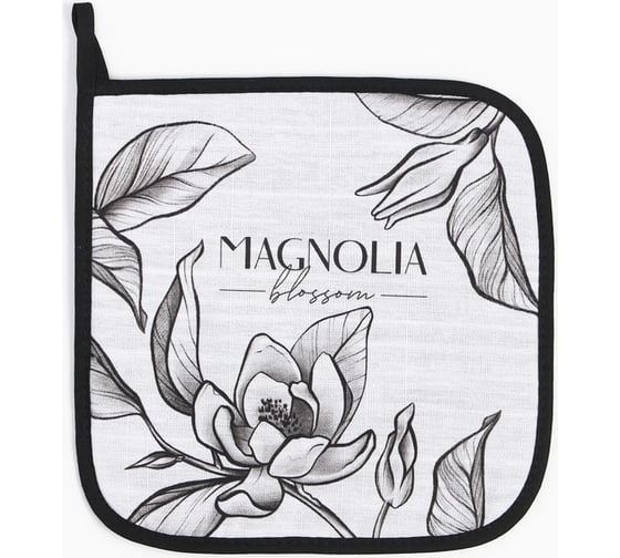 Кухонный набор Доляна Plant leaves: варежка 20x27 см, прихватка 19x19 см, 100% хлопок, 250 г/м2 9525931