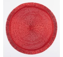Набор салфеток Доляна 2 шт. Блеск, красный, диаметр 38 см 7322013