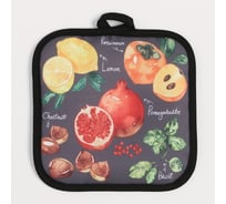 Прихватка Доляна Фрукты 17х17 см, 100% п/э 9365050