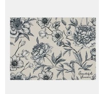 Салфетка на стол Доляна Beautiful flowers ПВХ, 40х29 см 7072134