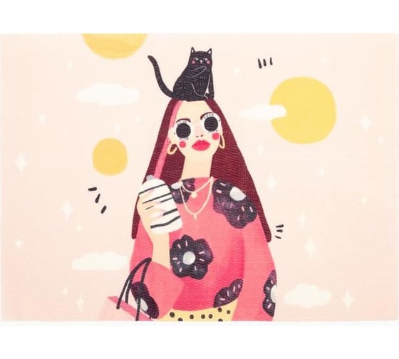 Салфетка на стол Доляна Love mood ПВХ, 40х29 см 7072153 1