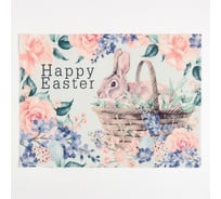 Салфетка на стол Доляна Happy Easter (зайчик в корзинке) ПВХ, 40х29 см 7314531