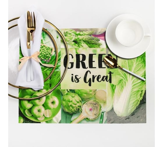 Салфетка на стол Доляна GREEN is Great 29х40 см 3906117