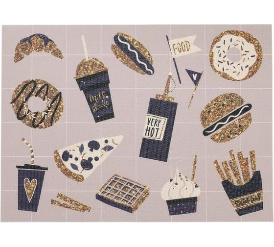 Салфетка на стол Доляна Food, ПВХ, 40x29 см 4780287 1