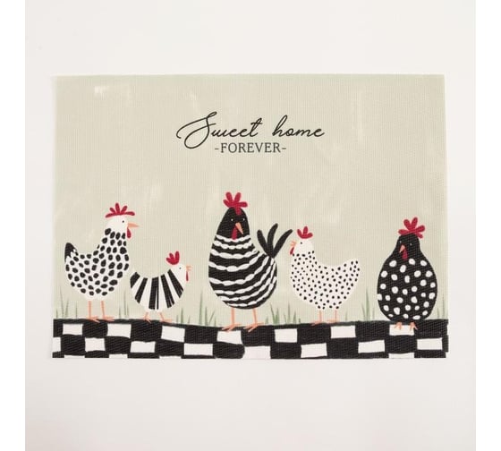 Салфетка на стол Доляна Sweet home ПВХ, 40x29 см 5387124