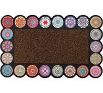 Коврик придверный Attribute MOSAIC RONDO коричневый, 76x45 см AMM575