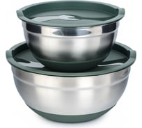 Набор мисок с крышками Attribute ORIENTAL 1.5л+2.4л, 2 шт. ASO106