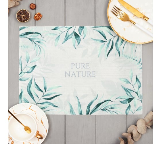 Салфетка Доляна на стол Pure nature ПВХ 40х29 см 7072135