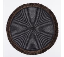 Набор салфеток Доляна 2 шт Блеск, цвет черный, d 38 см 7322011