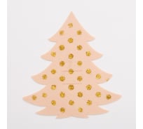 Набор конвертов для столовых приборов Доляна Золотая елка - 4 шт 9136418