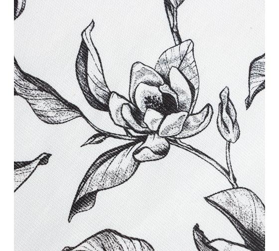 Шторы для кухни Доляна Plant leaves 146x180 см - 2 шт, подхваты - 2 шт, 100% хлопок, 164 г/м2 9322533