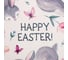 Салфетка Доляна на стол Happy Easter серые зайчики ПВХ 40х29 см 7314535 2