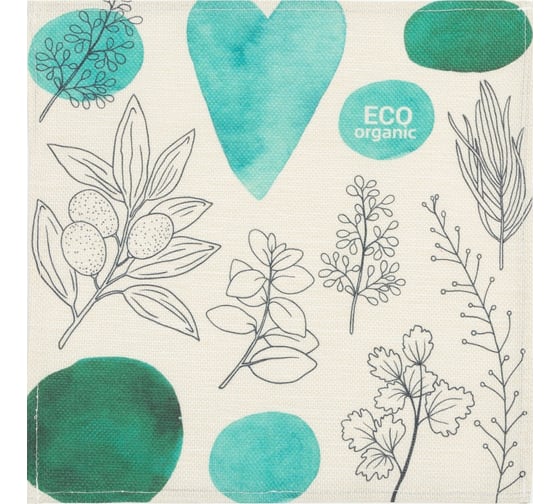 Набор декоративных салфеток Доляна на стол 2 шт Eco organic 30х30 см, 100% полиэстер 7721808 1