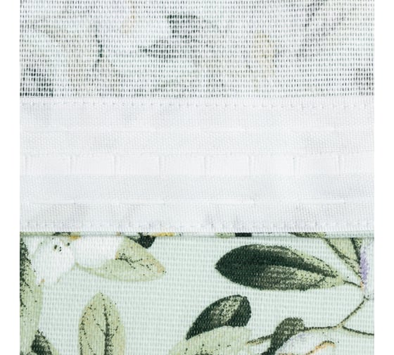 Шторы для кухни Доляна Apple flowers 146x180 см - 2 шт, подхваты - 2 шт, 100% хлопок, 164 г/м2 9322508