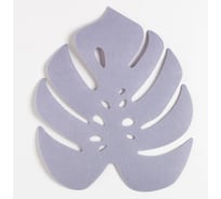 Салфетка декоративная Доляна Тропики серая, 36,5x30 см, 100% полиэстер, фетр 7584215