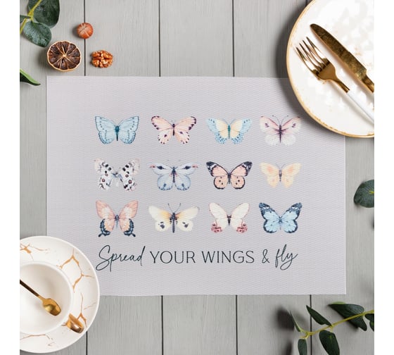 Салфетка Доляна на стол You Wings ПВХ 40х29 см 9236164