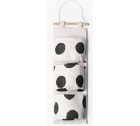 Кармашек текстильный Доляна цвет черно/бел 3 отделения, 57x19 см 9788805