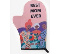 Варежка-прихватка Доляна Best mom, 24x32 см, 35% хлопок, 65% пэ, ватин 250 г/м2 5450365