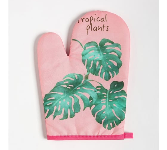 Варежка Доляна "Tropical", цвет розовый, 26х16 см, 100% п/э 9241959 1