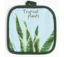 Прихватка Доляна "Tropical", цвет голубой 17х17 см, 100% п/э 9241957