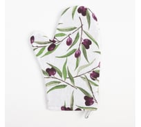 Варежка-прихватка Доляна Olives, 20x27 см, 100% хлопок, ватин 250 г/м2 9215877