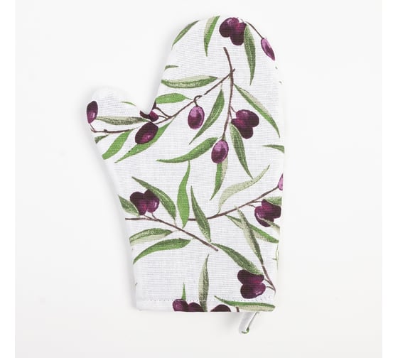 Варежка-прихватка Доляна Olives, 20x27 см, 100% хлопок, ватин 250 г/м2 9215877 1