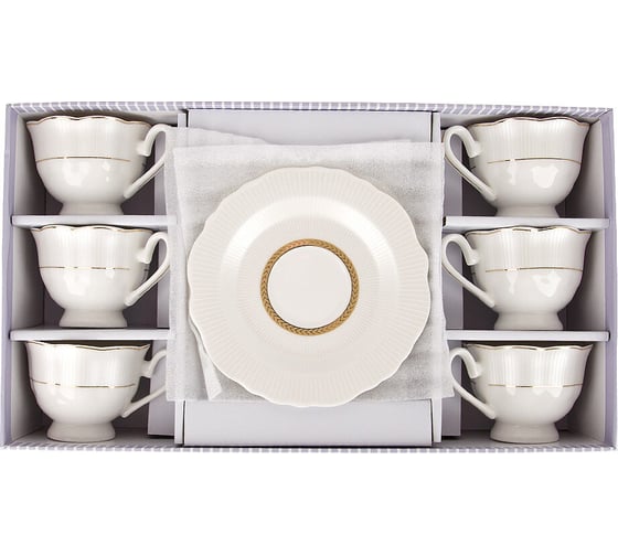 Кофейный набор Nouvelle 12 предметов на 6 персон White chic, 90 мл 0970020