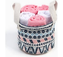 Набор махровых декоративных салфеток Этель Этно 30x30 см - 5 шт., 100% хлопок 9284807