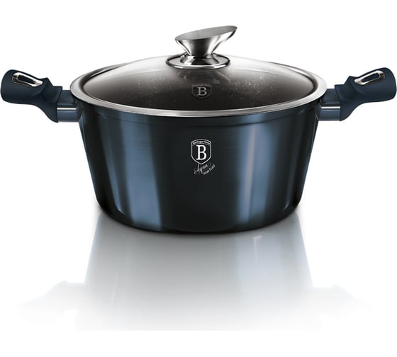 Кастрюля BerlingerHaus Aquamarine Metallic Line с крышкой 20 см, 2,5л BH-1878 1878-BH