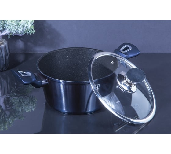 Кастрюля BerlingerHaus Aquamarine Metallic Line с крышкой 20 см, 2,5л BH-1878 1878-BH